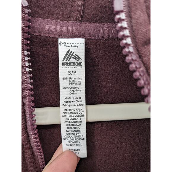 RBX Quarter Zip Hoodie Small Brown Women Cowl Neck Sweatshirt Workout Gym Active - Picture 4 of 9